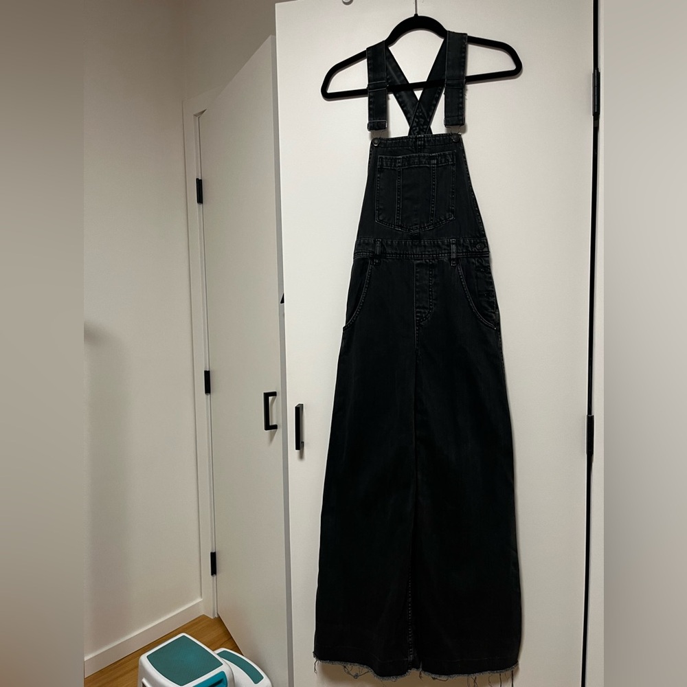 Free People Black Wide Leg Jumpsuit